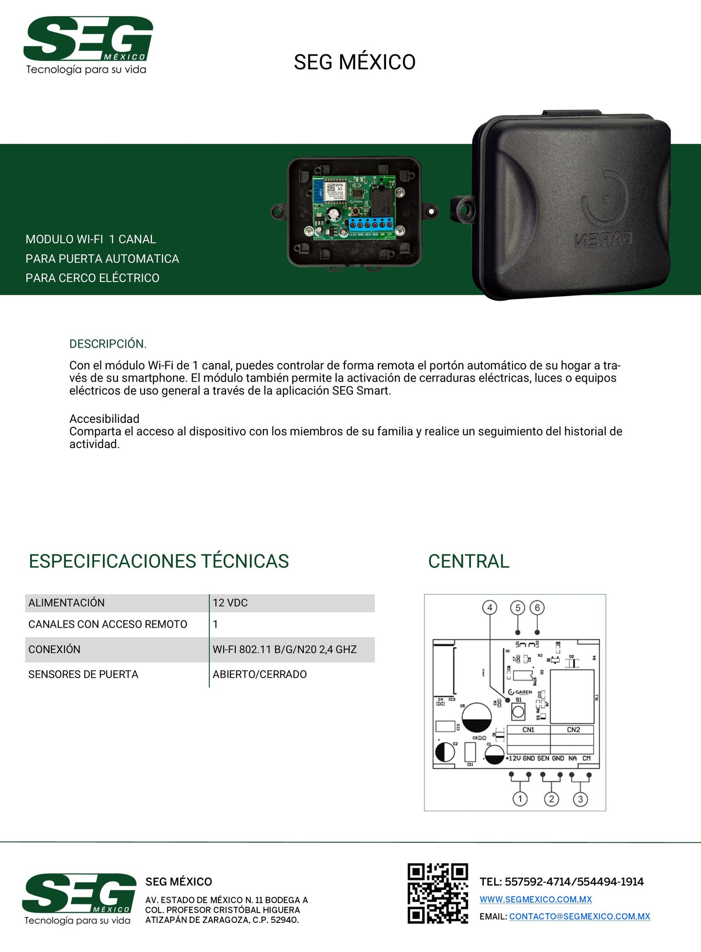 MODULO WIFI UNIVERSAL SEG PARA EQUIPOS AUTOMATICOS