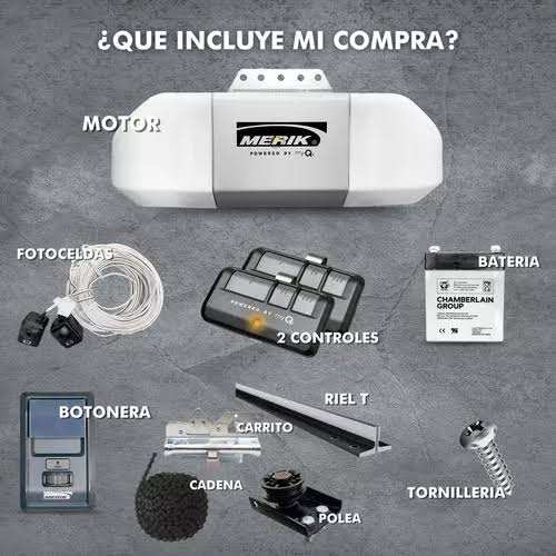 MOTOR MERIK 7512 W CON RIEL A 2.4 MTS Y 2 CONTROLES