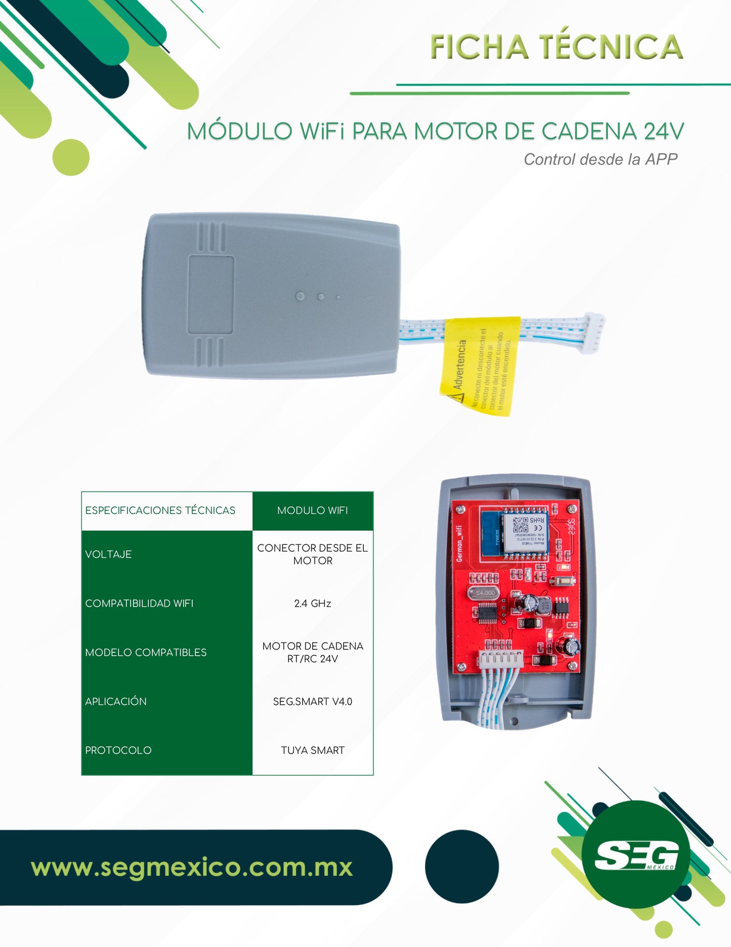 MODULO WIFI SEG PARA MOTORES RC Y RT DE CADENA