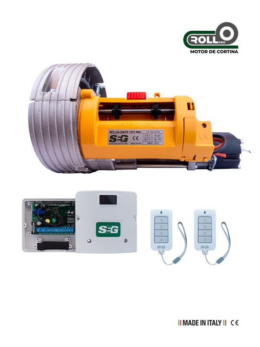 MOTOR SEG ROLL PARA CORTINAS DE IMPULSO CON CENTRAL Y DOS CONTROLES