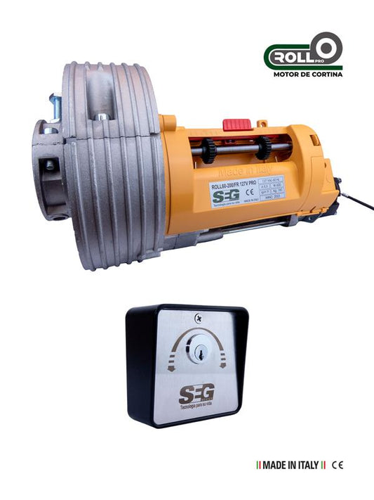 MOTOR SEG ROLL PARA CORTINAS DE IMPULSO CON BOTONERA DE LLAVE